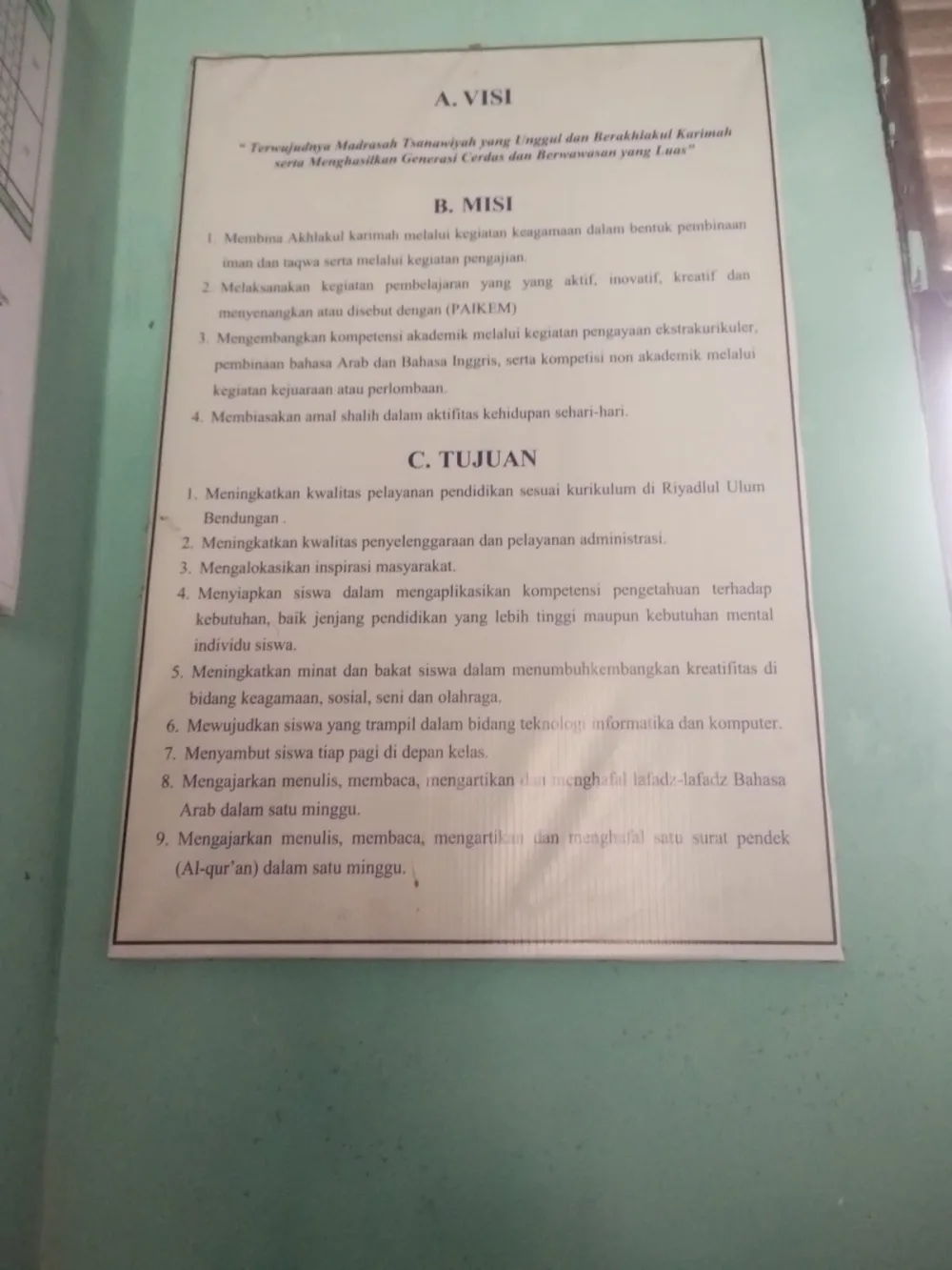 Galeri MTS Riyadlul Ulum